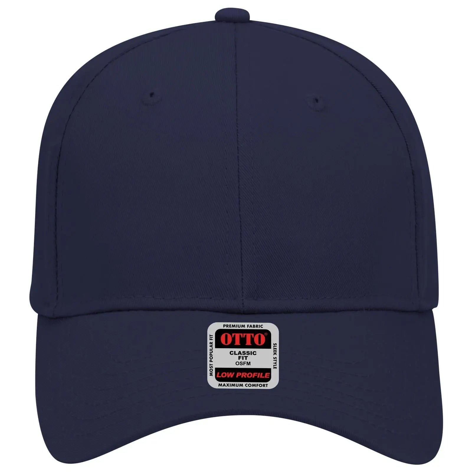OTTO 19-061 6 Panel Low Profile Baseball Cap - Navy - Navy / 6 1/2’’ - 7 5/8’’