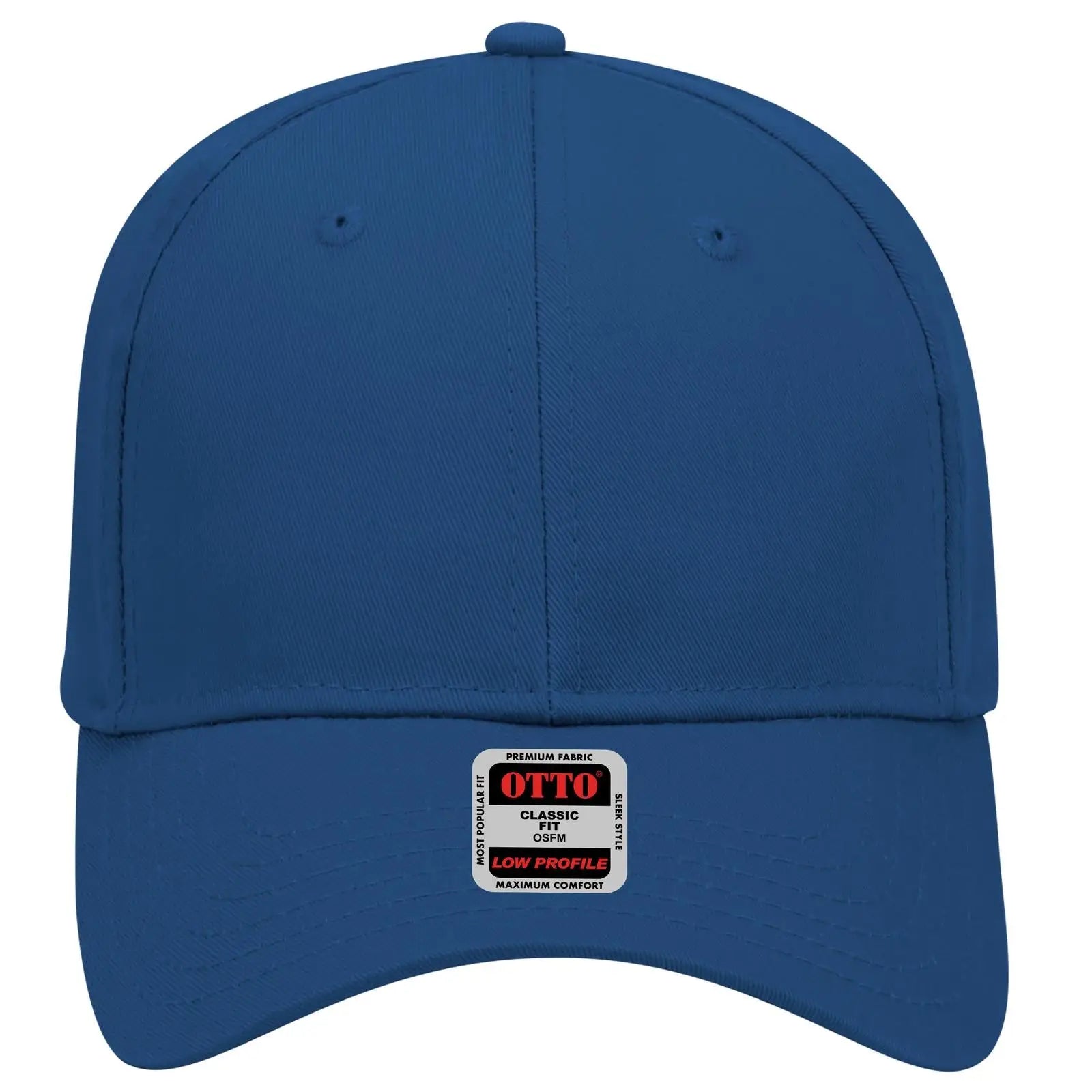 OTTO 19-061 6 Panel Low Profile Baseball Cap - Royal - Royal / 6 1/2’’ - 7 5/8’’