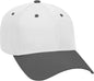 OTTO 19-061 Cotton Twill Low Profile Pro Style Cap with Fabric Adjustable Hook - Black White - Black White / One Size