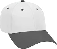 OTTO 19-061 Cotton Twill Low Profile Pro Style Cap with Fabric Adjustable Hook - Black White - Black White / One Size