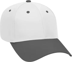 OTTO 19-061 Cotton Twill Low Profile Pro Style Cap with Fabric Adjustable Hook - Black White - Black White / One Size
