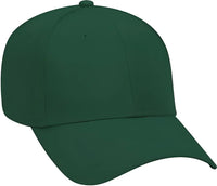 OTTO 19-061 Cotton Twill Low Profile Pro Style Cap with Fabric Adjustable Hook - Dark Green - Forest / One Size Fits