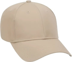 OTTO 19-061 Cotton Twill Low Profile Pro Style Cap with Fabric Adjustable Hook - Khaki - Khaki / One Size Fits Most