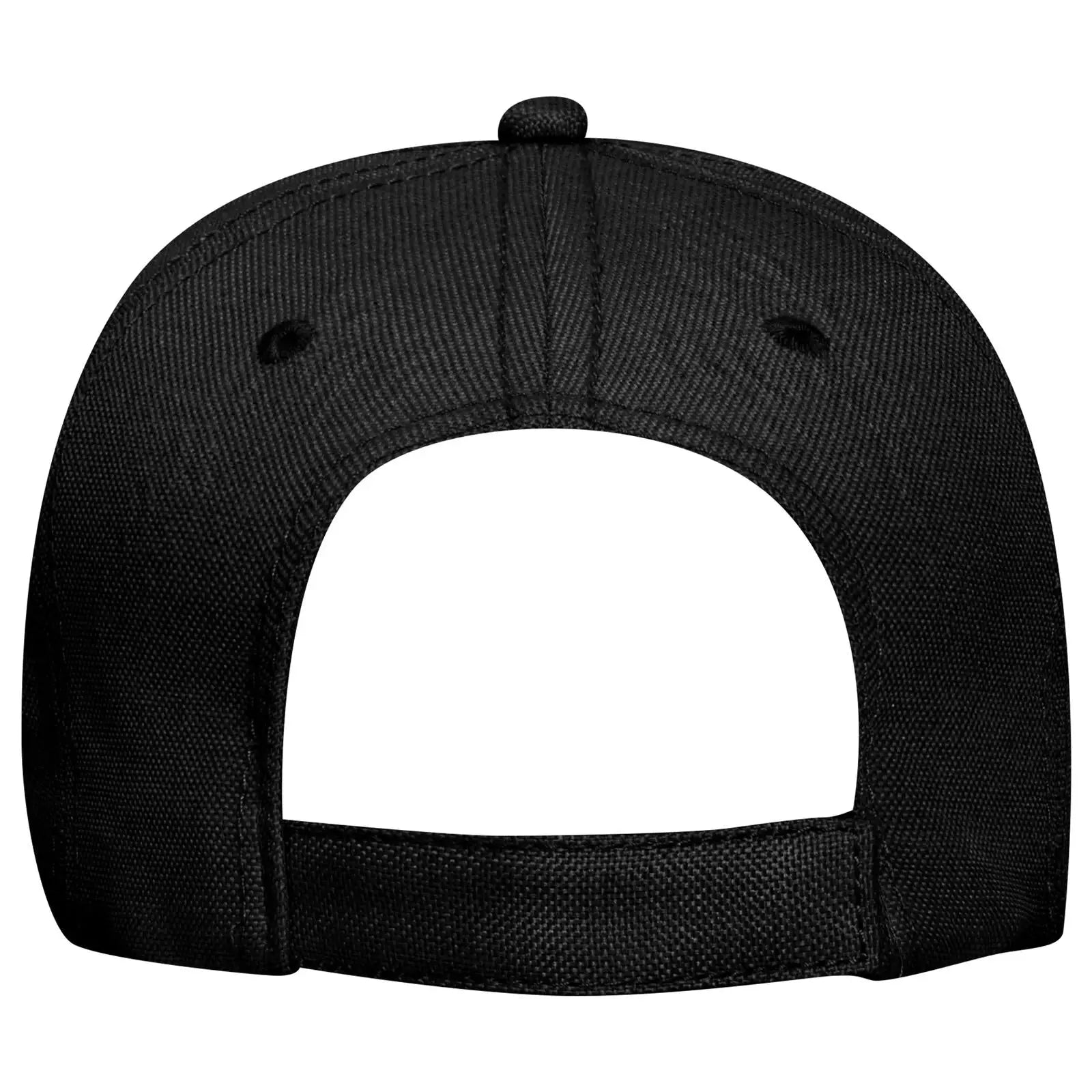 OTTO 19-1066 6 Panel Low Profile Baseball Cap - Black - Black / 6 1/2’’ - 7 5/8’’