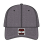 OTTO 19-1066 6 Panel Low Profile Baseball Cap - Heath. Ch. Gray - Heath. Ch. Gray / 6 1/2’’ - 7 5/8’’
