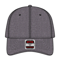 OTTO 19-1066 6 Panel Low Profile Baseball Cap - Heath. Ch. Gray - Heath. Ch. Gray / 6 1/2’’ - 7 5/8’’