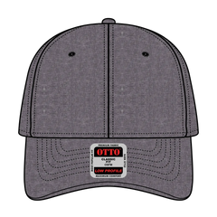 OTTO 19-1066 6 Panel Low Profile Baseball Cap - Heath. Ch. Gray - Heath. Ch. Gray / 6 1/2’’ - 7 5/8’’