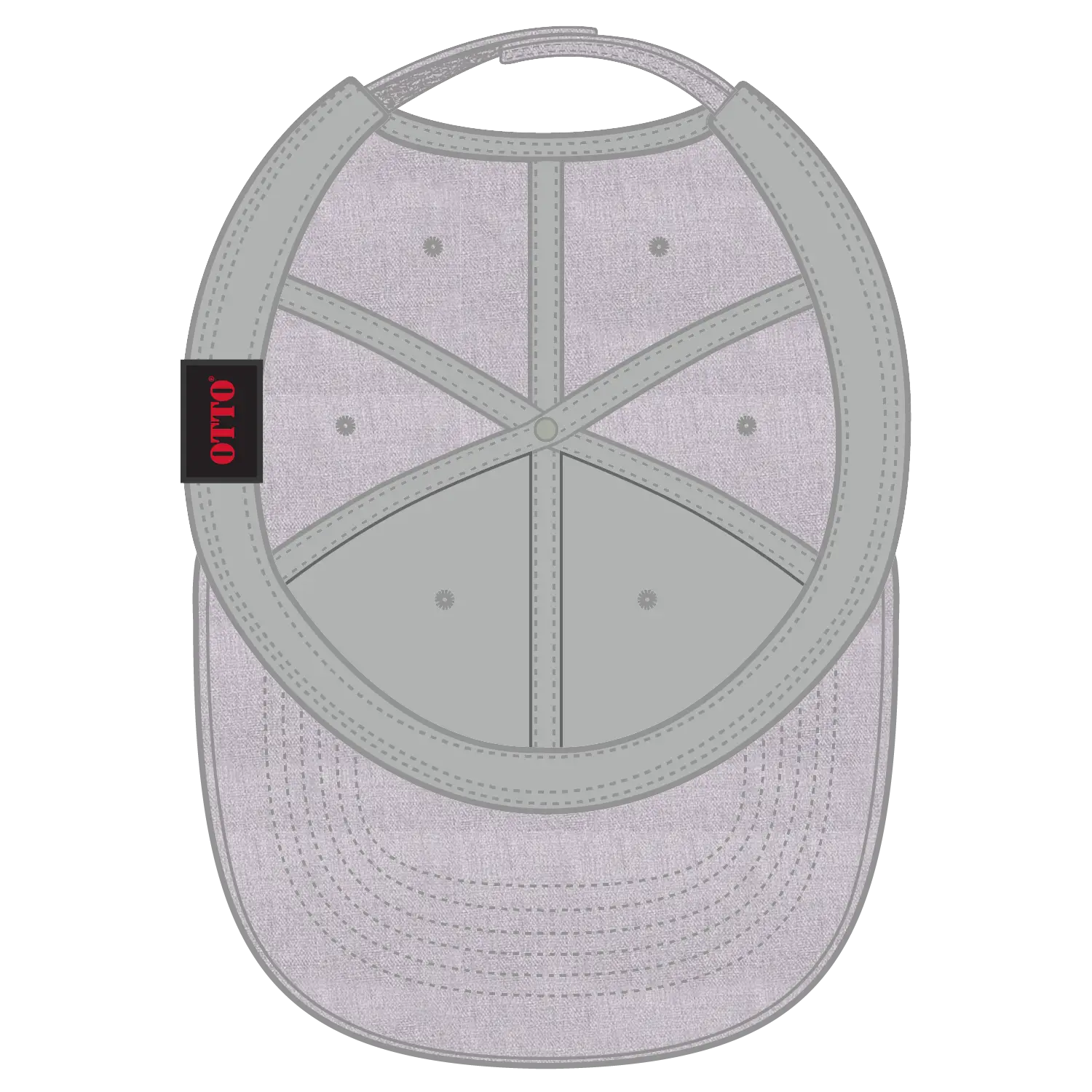 OTTO 19-1066 6 Panel Low Profile Baseball Cap - Heath. Gray - Heath. Gray / 6 1/2’’ - 7 5/8’’