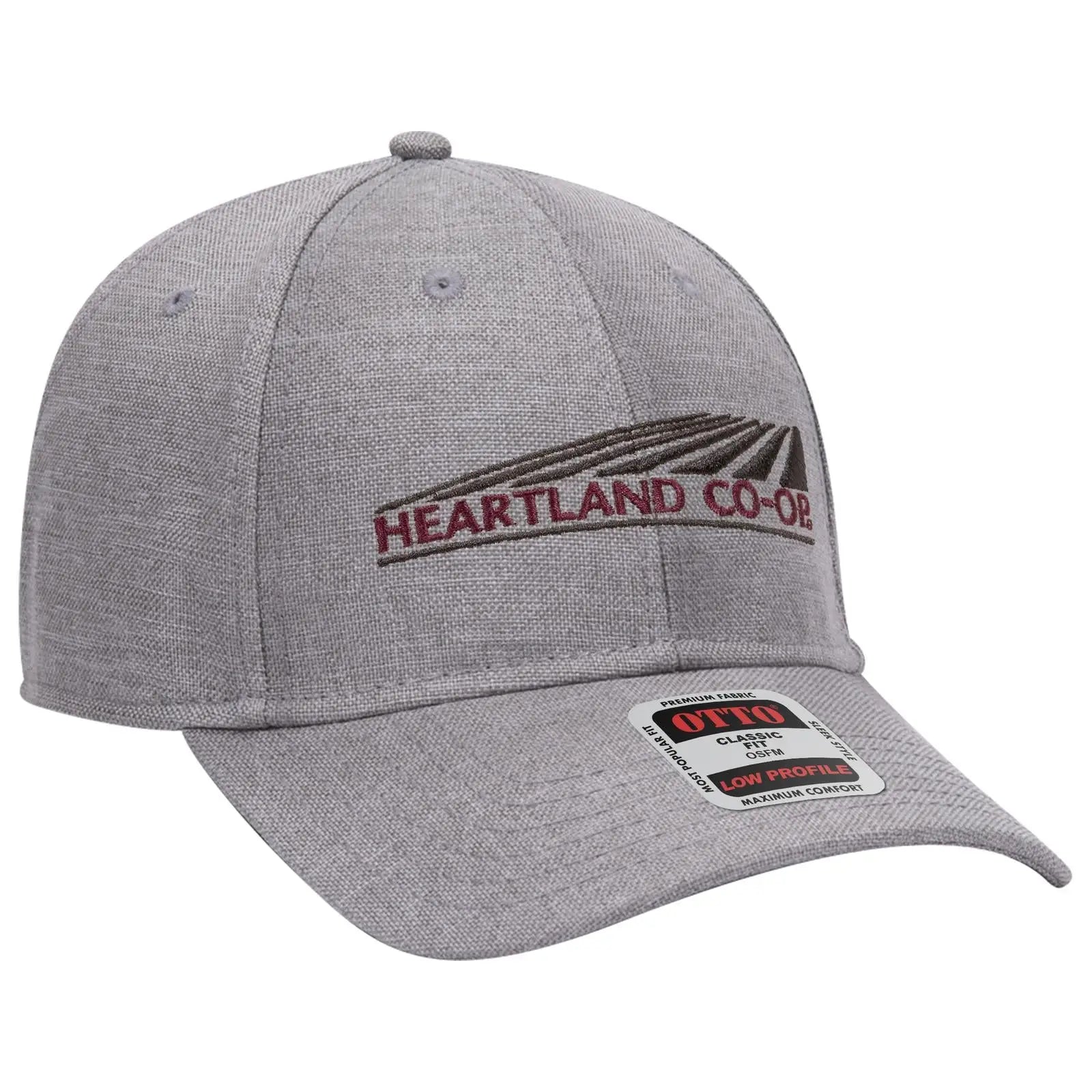 OTTO 19-1066 6 Panel Low Profile Baseball Cap - Heath. Gray - Heath. Gray / 6 1/2’’ - 7 5/8’’
