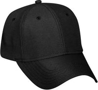 OTTO 19-1066 Imitation Linen 6 Panel Low Profile Baseball Cap - Black - Black / One Size Fits Most