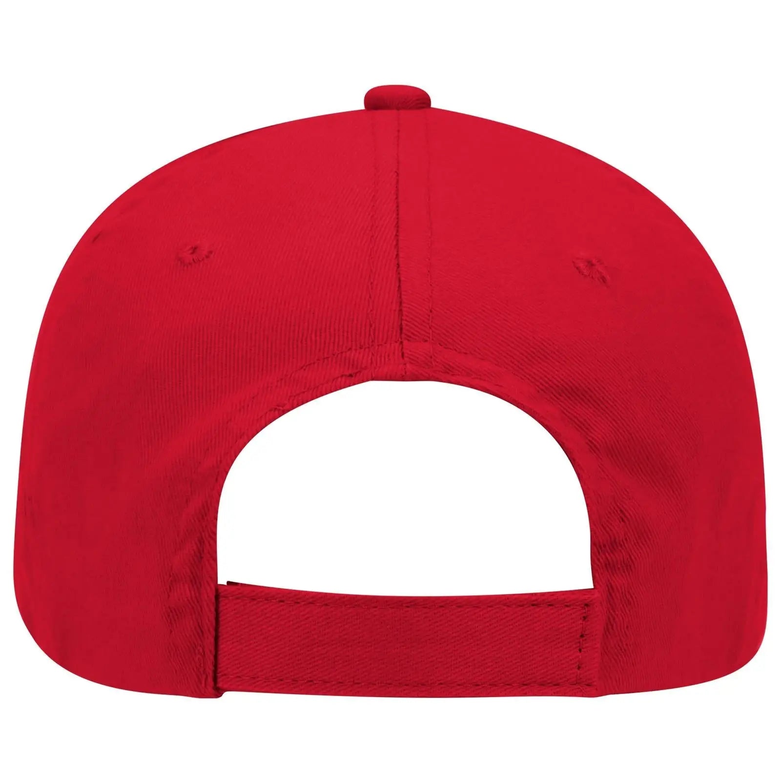 OTTO 19-1109 6 Panel Low Profile Baseball Cap - Red - Red / 6 1/2’’ - 7 5/8’’