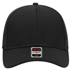 OTTO 19-1122 6 Panel Low Profile Baseball Cap - Black - Black / 6 1/2’’ - 7 5/8’’