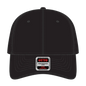 OTTO 19-1122 6 Panel Low Profile Baseball Cap - Black - Black / 6 1/2’’ - 7 5/8’’