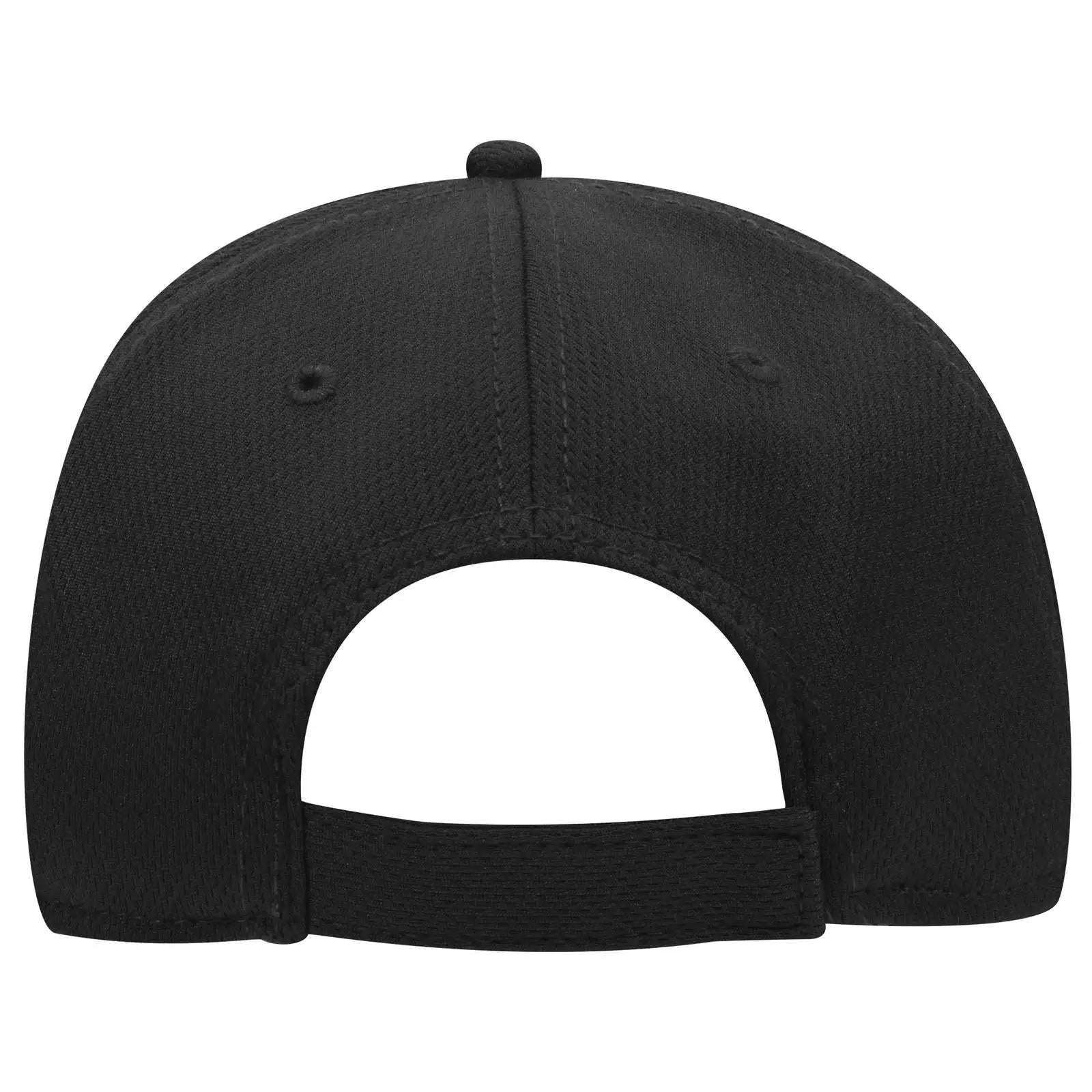OTTO 19-1122 6 Panel Low Profile Baseball Cap - Black - Black / 6 1/2’’ - 7 5/8’’