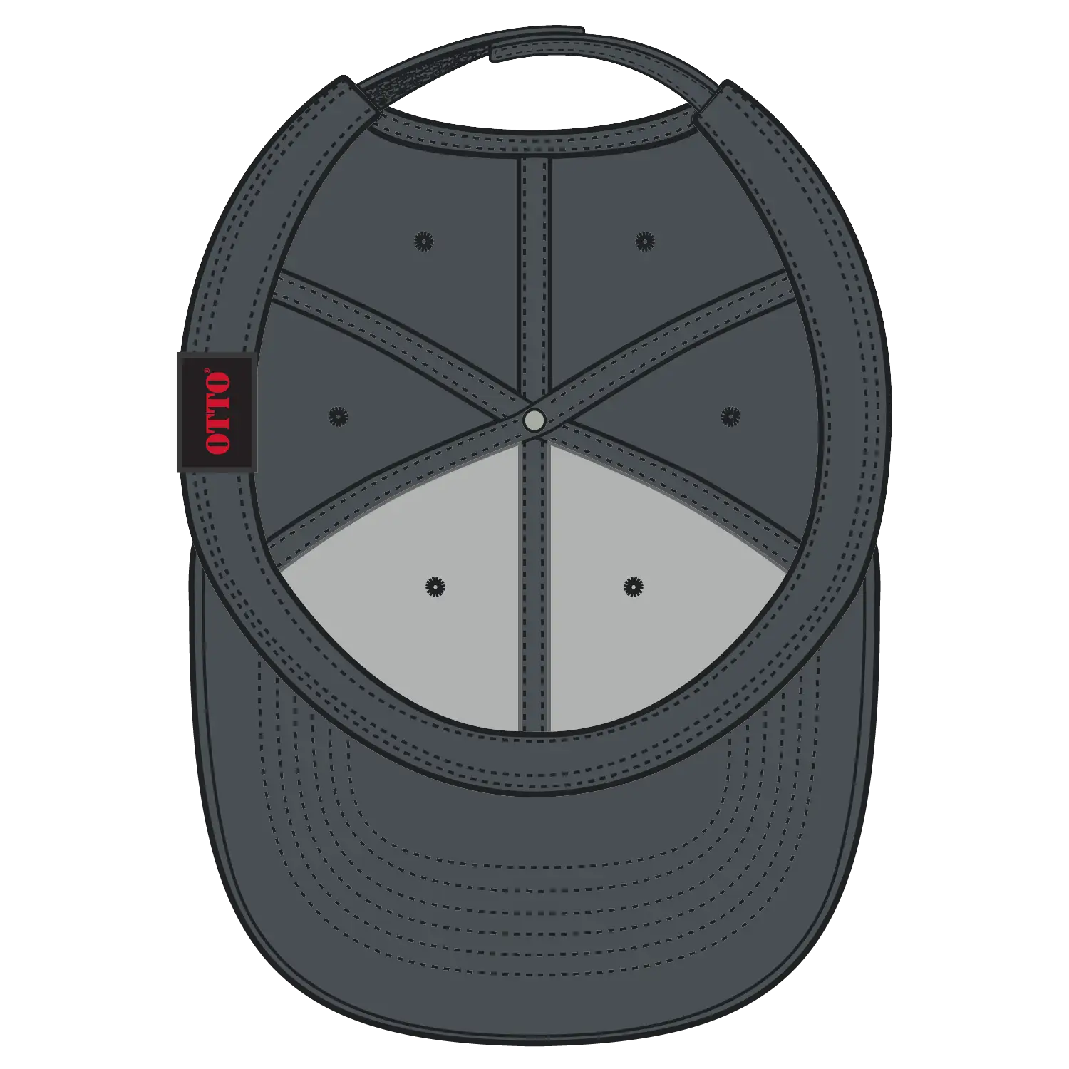 OTTO 19-1122 6 Panel Low Profile Baseball Cap - Char. Gray - Char. Gray / 6 1/2’’ - 7 5/8’’