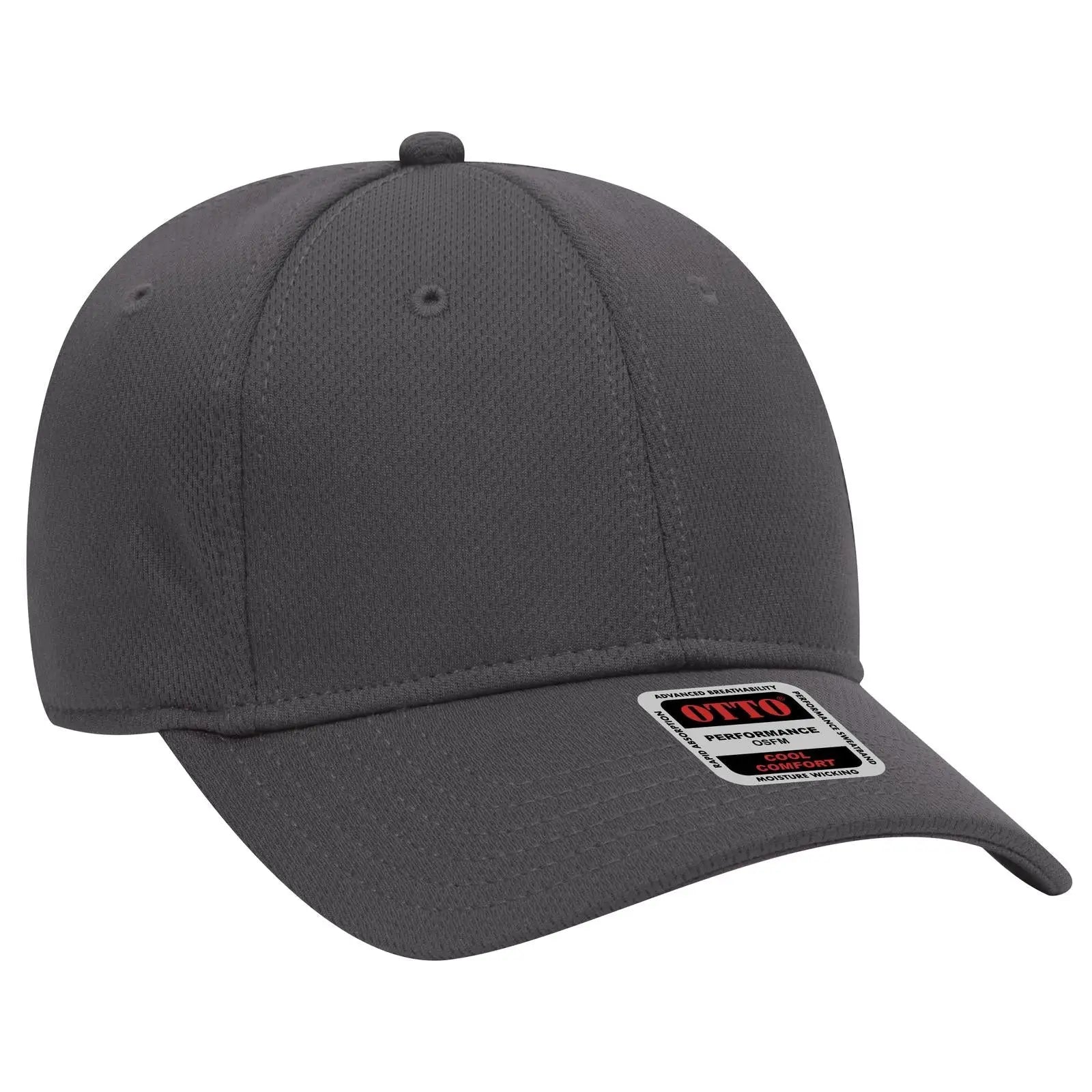 OTTO 19-1122 6 Panel Low Profile Baseball Cap - Char. Gray - Char. Gray / 6 1/2’’ - 7 5/8’’