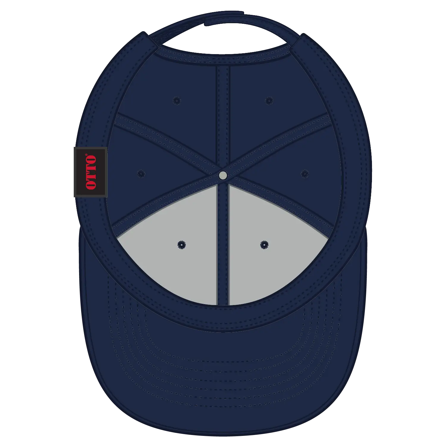 OTTO 19-1122 6 Panel Low Profile Baseball Cap - Navy - Navy / 6 1/2’’ - 7 5/8’’
