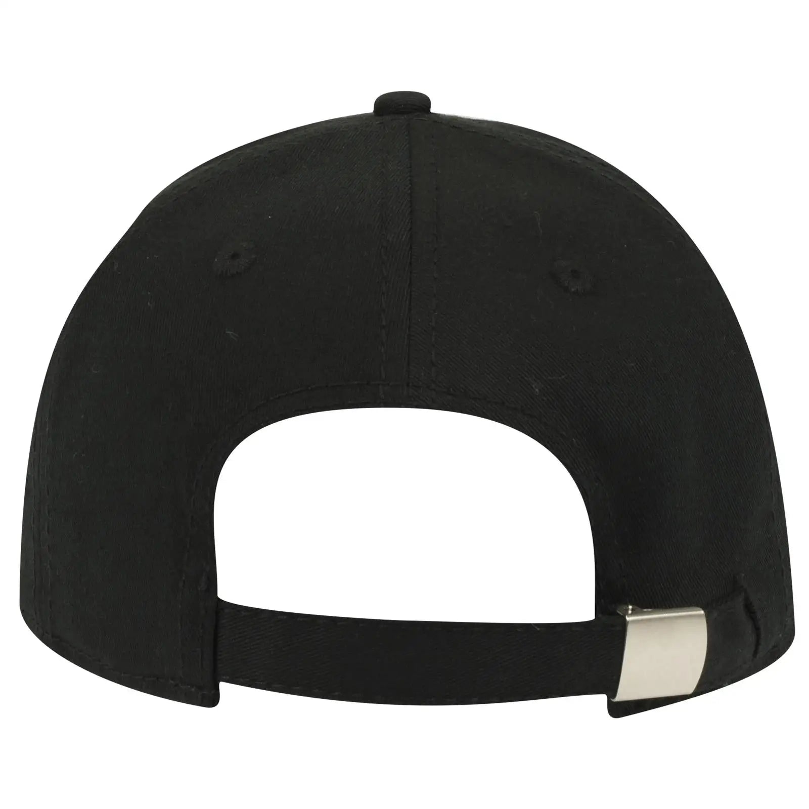 OTTO 19-1203 6 Panel Low Profile Baseball Cap - Black - Black / 6 1/2’’ - 7 5/8’’