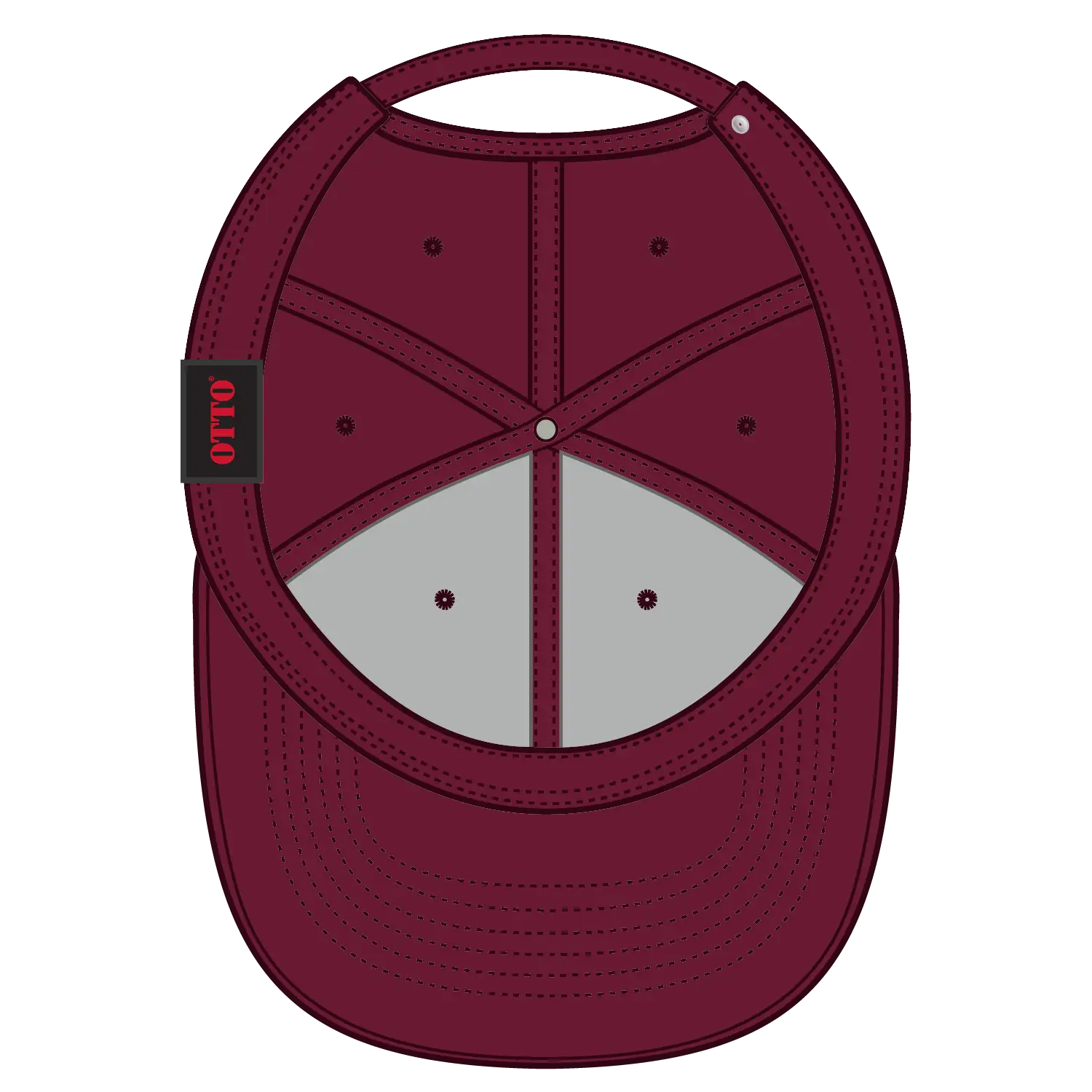 OTTO 19-1203 6 Panel Low Profile Baseball Cap - Burg. Marn - Burg. Marn / 6 1/2’’ - 7 5/8’’