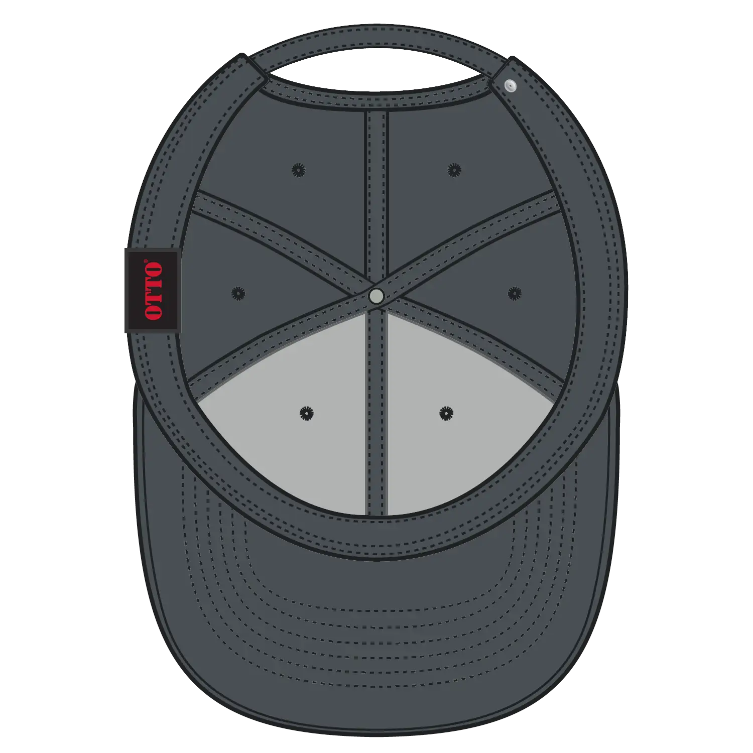 OTTO 19-1203 6 Panel Low Profile Baseball Cap - Char. Gray - Char. Gray / 6 1/2’’ - 7 5/8’’