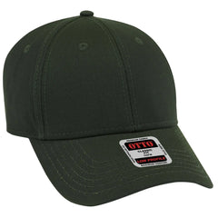 OTTO 19-1203 6 Panel Low Profile Baseball Cap - Dk. Green - Dk. Green / 6 1/2’’ - 7 5/8’’