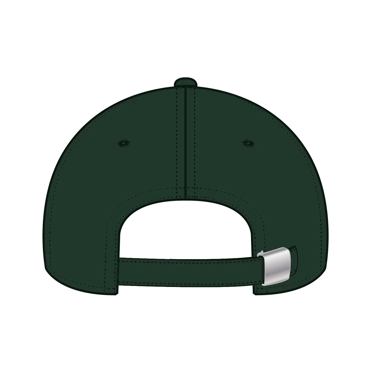 OTTO 19-1203 6 Panel Low Profile Baseball Cap - Dk. Green - Dk. Green / 6 1/2’’ - 7 5/8’’
