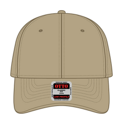 OTTO 19-1203 6 Panel Low Profile Baseball Cap - Khaki - Khaki / 6 1/2’’ - 7 5/8’’