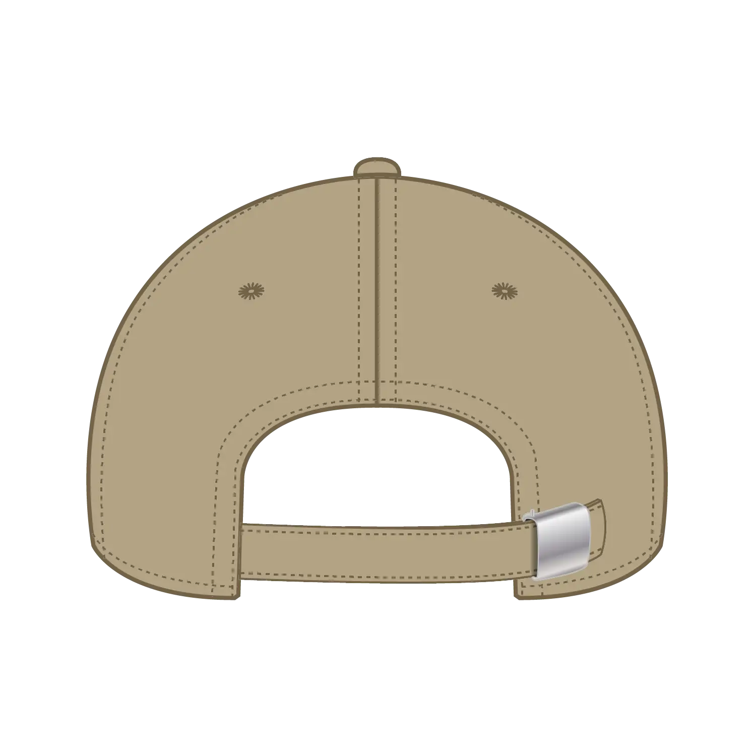 OTTO 19-1203 6 Panel Low Profile Baseball Cap - Khaki - Khaki / 6 1/2’’ - 7 5/8’’