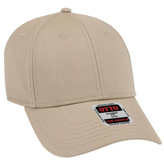 OTTO 19-1203 6 Panel Low Profile Baseball Cap - Khaki - Khaki / 6 1/2’’ - 7 5/8’’