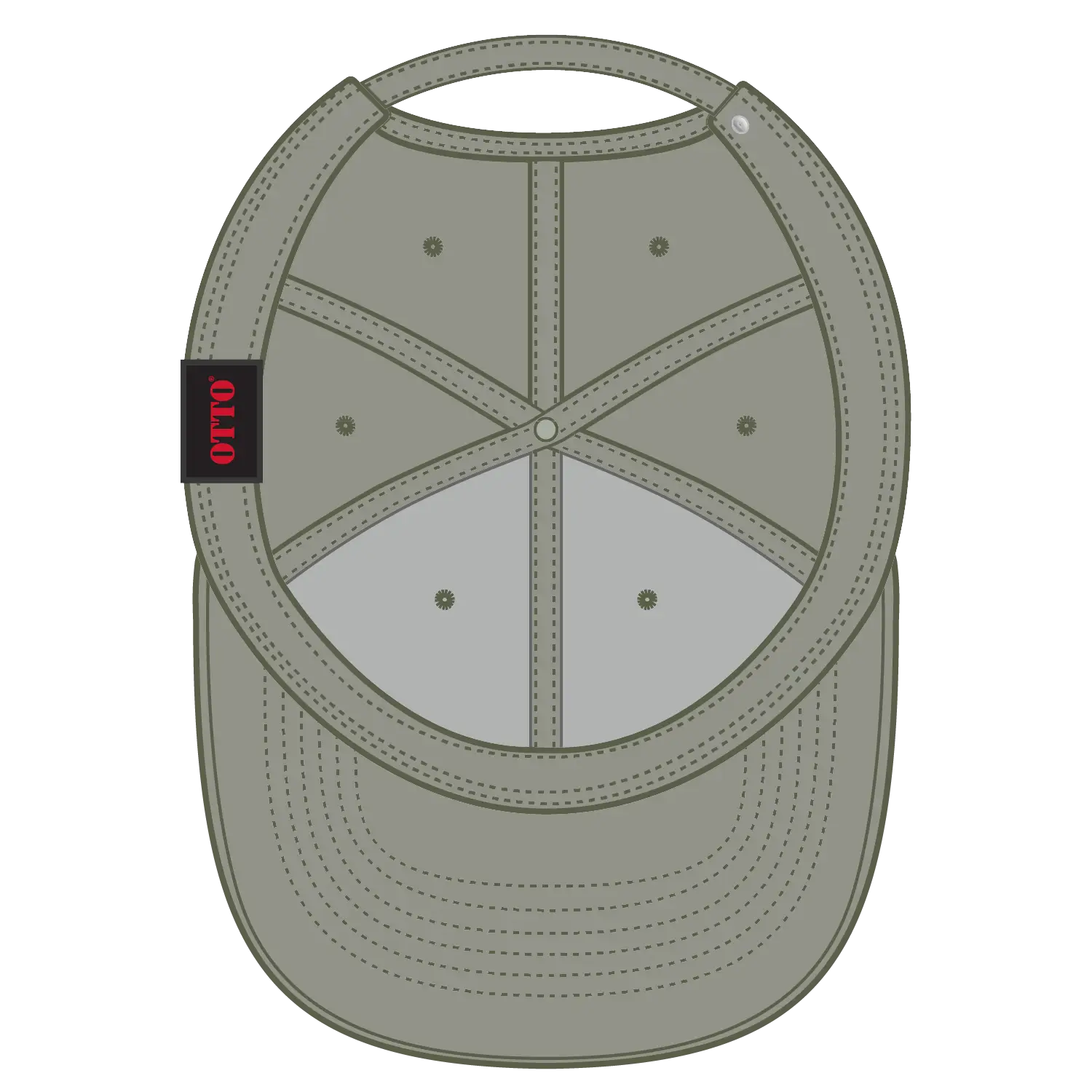 OTTO 19-1203 6 Panel Low Profile Baseball Cap - Ol. Green - Ol. Green / 6 1/2’’ - 7 5/8’’