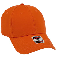 OTTO 19-1203 6 Panel Low Profile Baseball Cap - Orange - Orange / 6 1/2’’ - 7 5/8’’