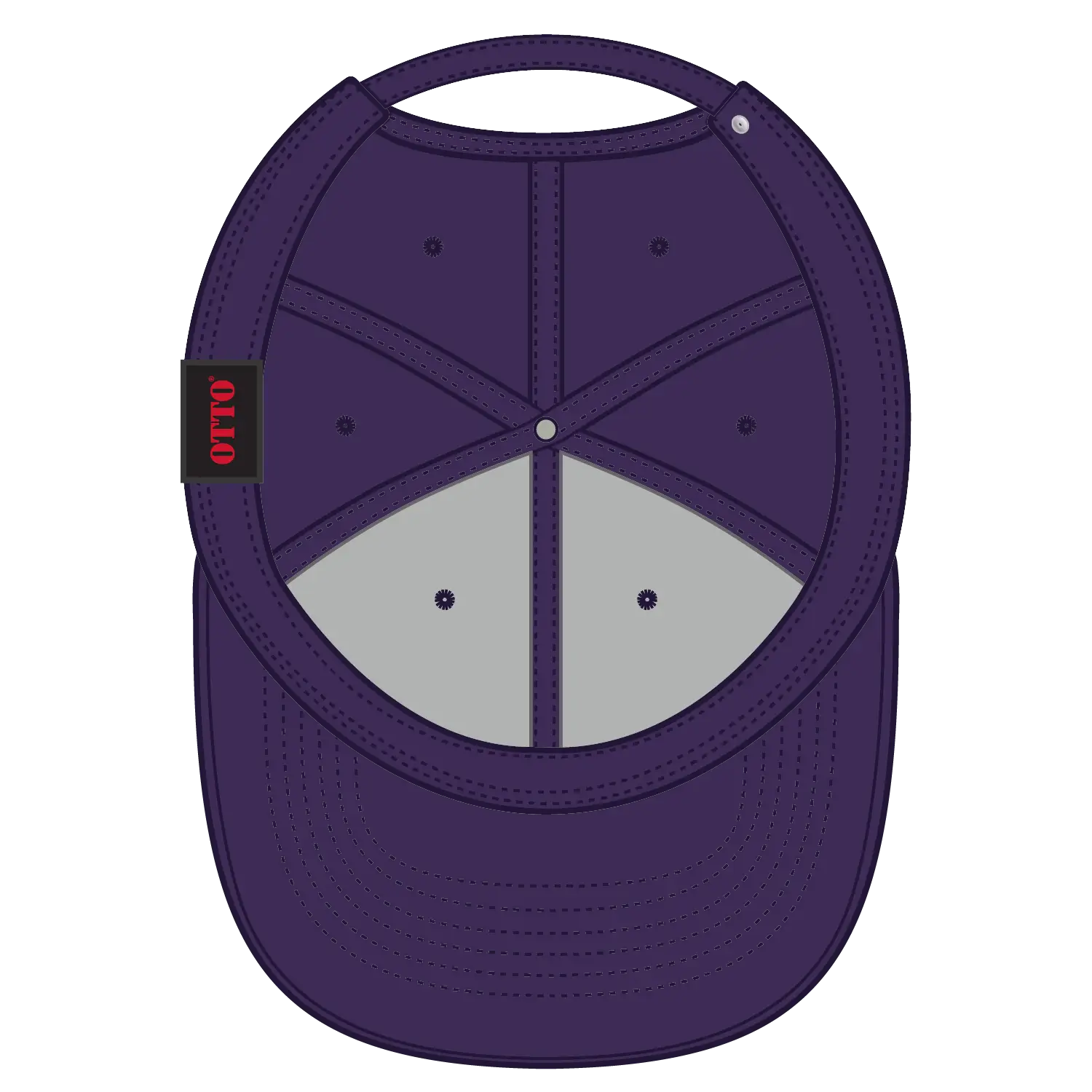 OTTO 19-1203 6 Panel Low Profile Baseball Cap - Purple - Purple / 6 1/2’’ - 7 5/8’’