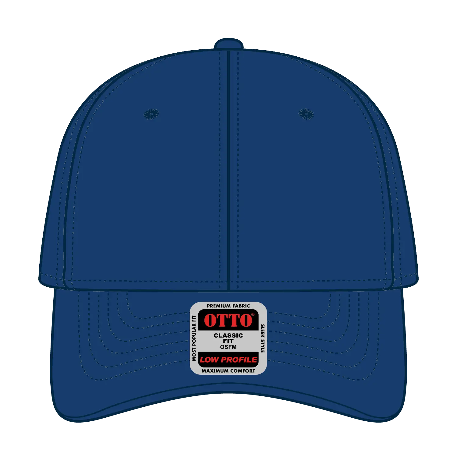 OTTO 19-1203 6 Panel Low Profile Baseball Cap - Royal - Royal / 6 1/2’’ - 7 5/8’’