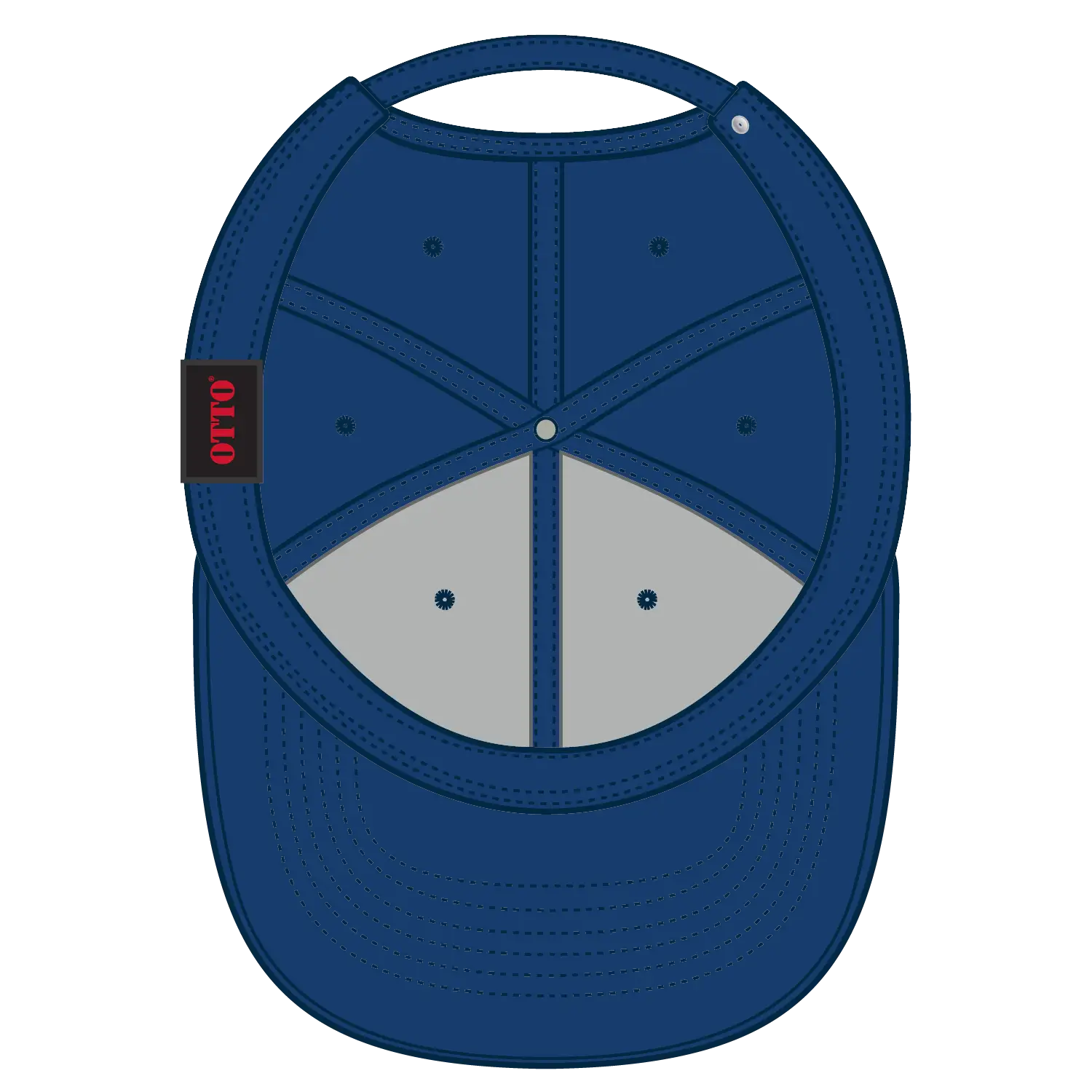 OTTO 19-1203 6 Panel Low Profile Baseball Cap - Royal - Royal / 6 1/2’’ - 7 5/8’’