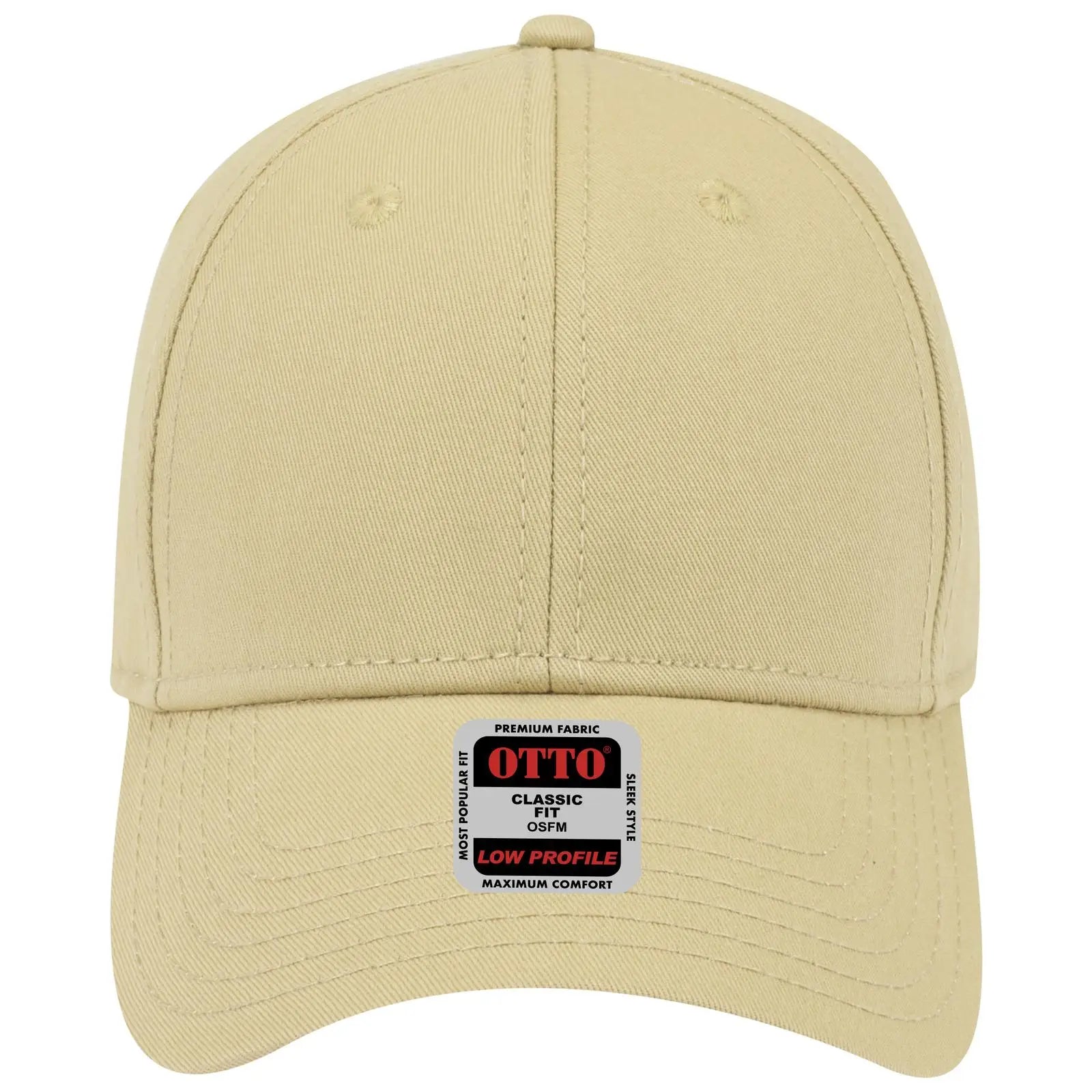 OTTO 19-1203 6 Panel Low Profile Baseball Cap - Vegas Gold - Vegas Gold / 6 1/2’’ - 7 5/8’’