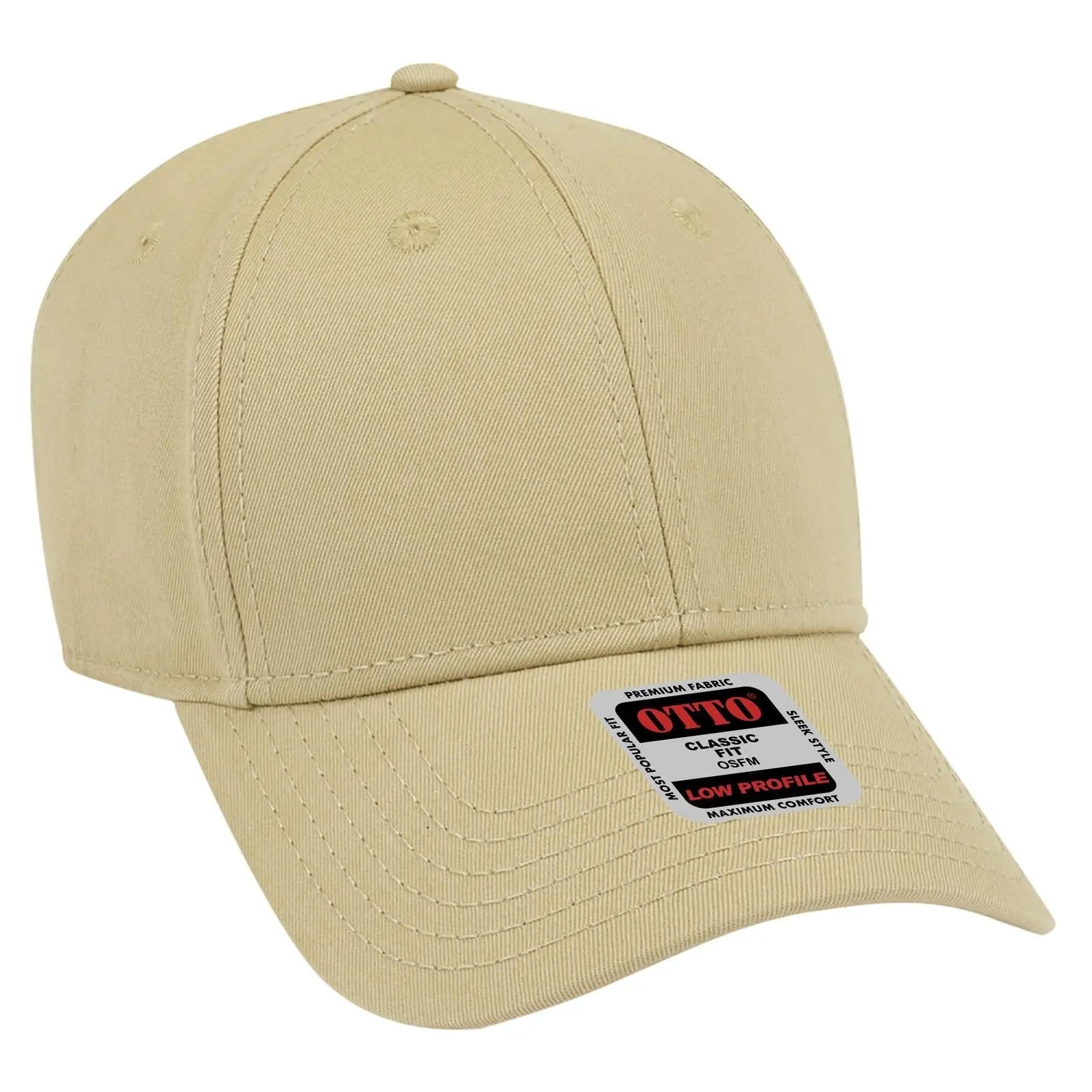 OTTO 19-1203 6 Panel Low Profile Baseball Cap - Vegas Gold - Vegas Gold / 6 1/2’’ - 7 5/8’’