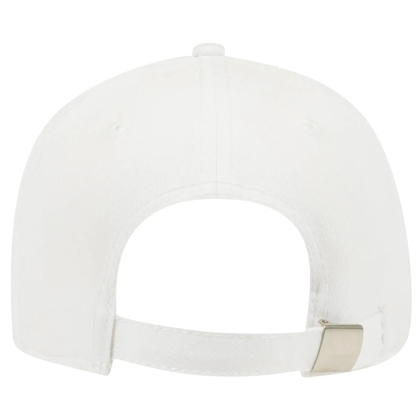 OTTO 19-1203 6 Panel Low Profile Baseball Cap - White - White / 6 1/2’’ - 7 5/8’’