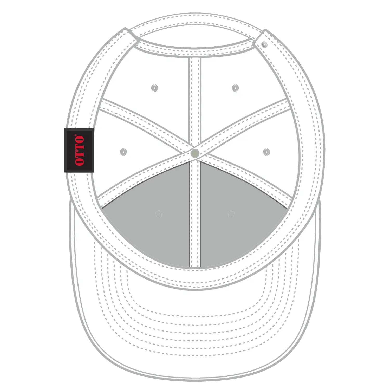 OTTO 19-1203 6 Panel Low Profile Baseball Cap - White - White / 6 1/2’’ - 7 5/8’’