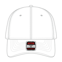 OTTO 19-1203 6 Panel Low Profile Baseball Cap - White - White / 6 1/2’’ - 7 5/8’’