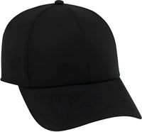 OTTO 19-1203 Superior Cotton Twill 6 Panel Low Profile Baseball Cap - Black - Black / One Size Fits Most