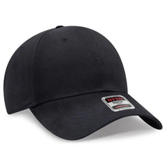 OTTO 19-1227 ’OTTO Comfy Fit’ 6 Panel Low Profile Baseball Cap - Black - Black / 6 1/2’’ - 7 5/8’’