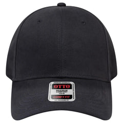 OTTO 19-1227 ’OTTO Comfy Fit’ 6 Panel Low Profile Baseball Cap - Black - Black / 6 1/2’’ - 7 5/8’’
