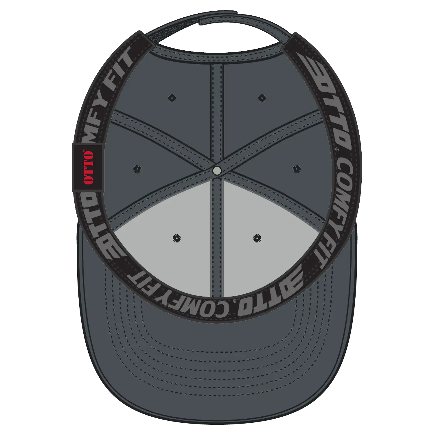 OTTO 19-1227 ’OTTO Comfy Fit’ 6 Panel Low Profile Baseball Cap - Char. Gray - Char. Gray / 6 1/2’’ - 7 5/8’’