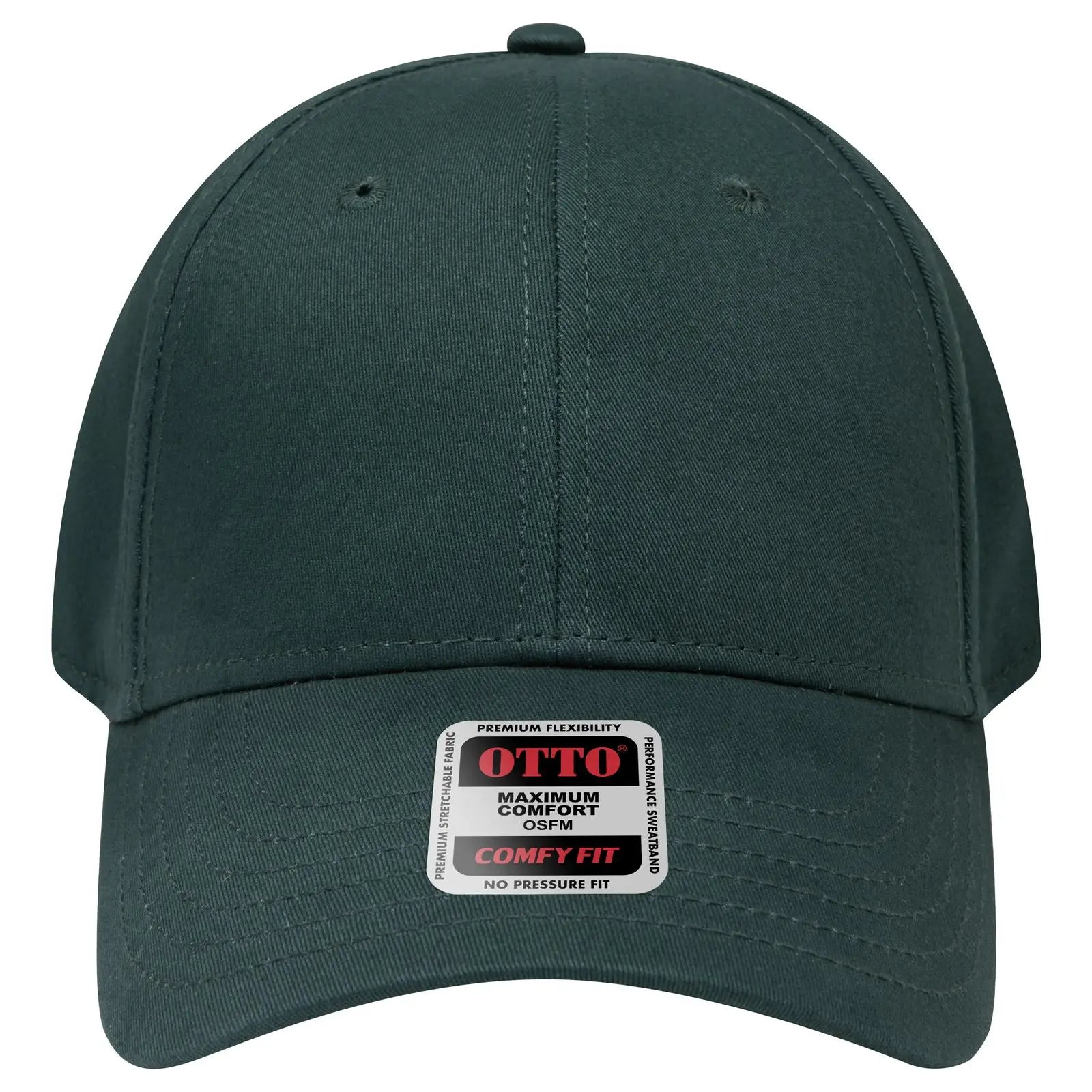 OTTO 19-1227 ’OTTO Comfy Fit’ 6 Panel Low Profile Baseball Cap - Dk. Green - Dk. Green / 6 1/2’’ - 7 5/8’’