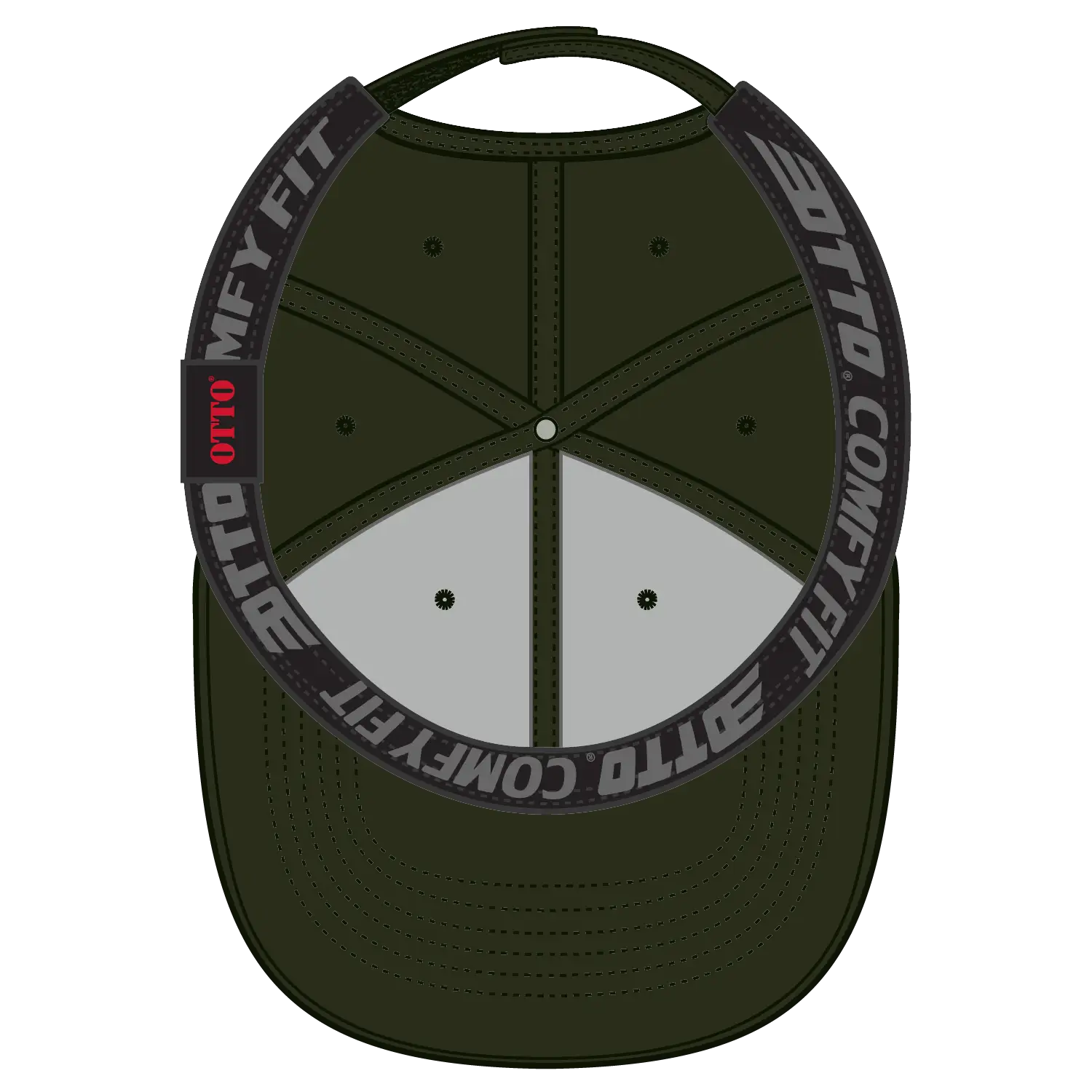 OTTO 19-1227 ’OTTO Comfy Fit’ 6 Panel Low Profile Baseball Cap - Dk. Ol. Green - Dk. Ol. Green / 6 1/2’’ - 7 5/8’’