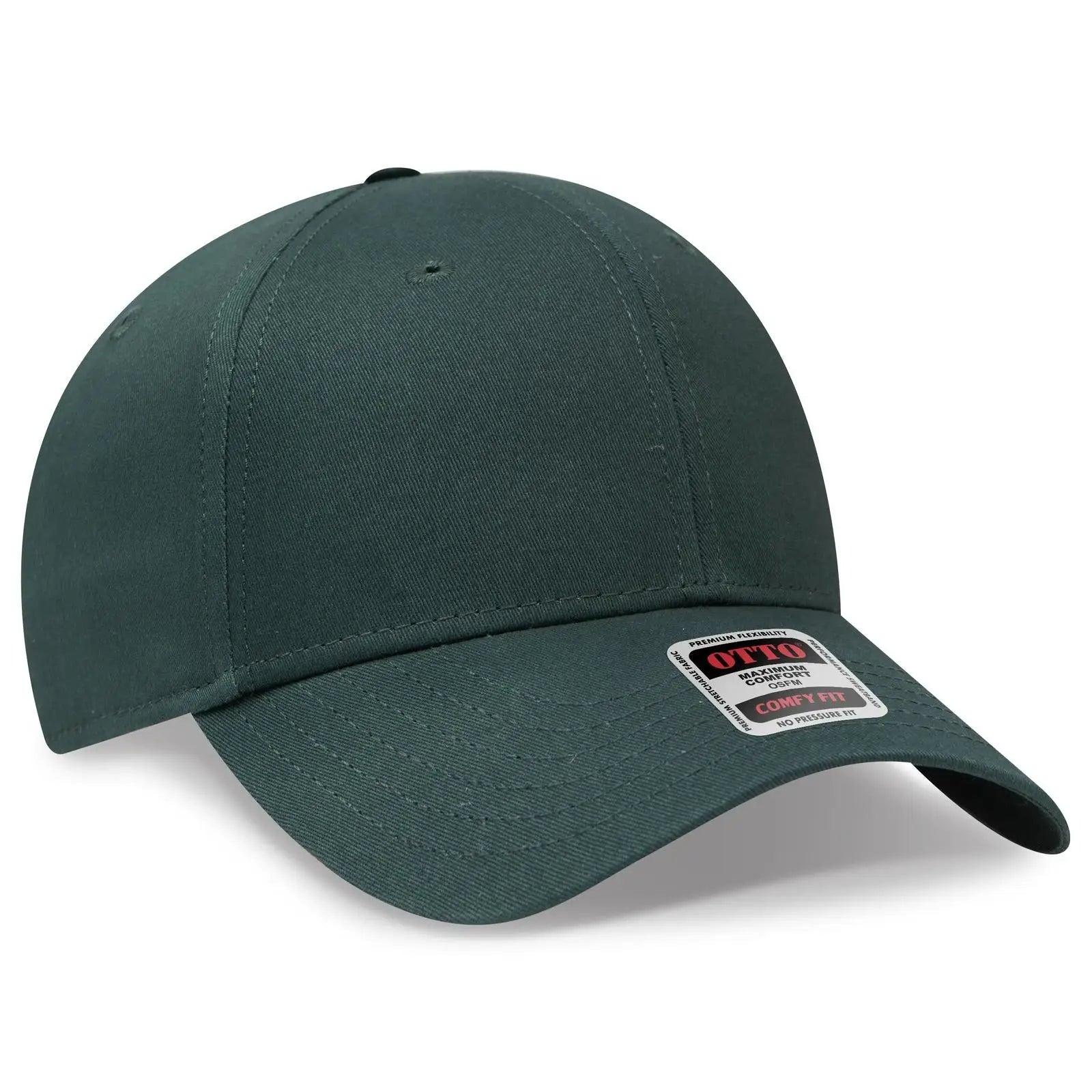OTTO 19-1227 ’OTTO Comfy Fit’ 6 Panel Low Profile Baseball Cap - Dk. Green - Dk. Green / 6 1/2’’ - 7 5/8’’