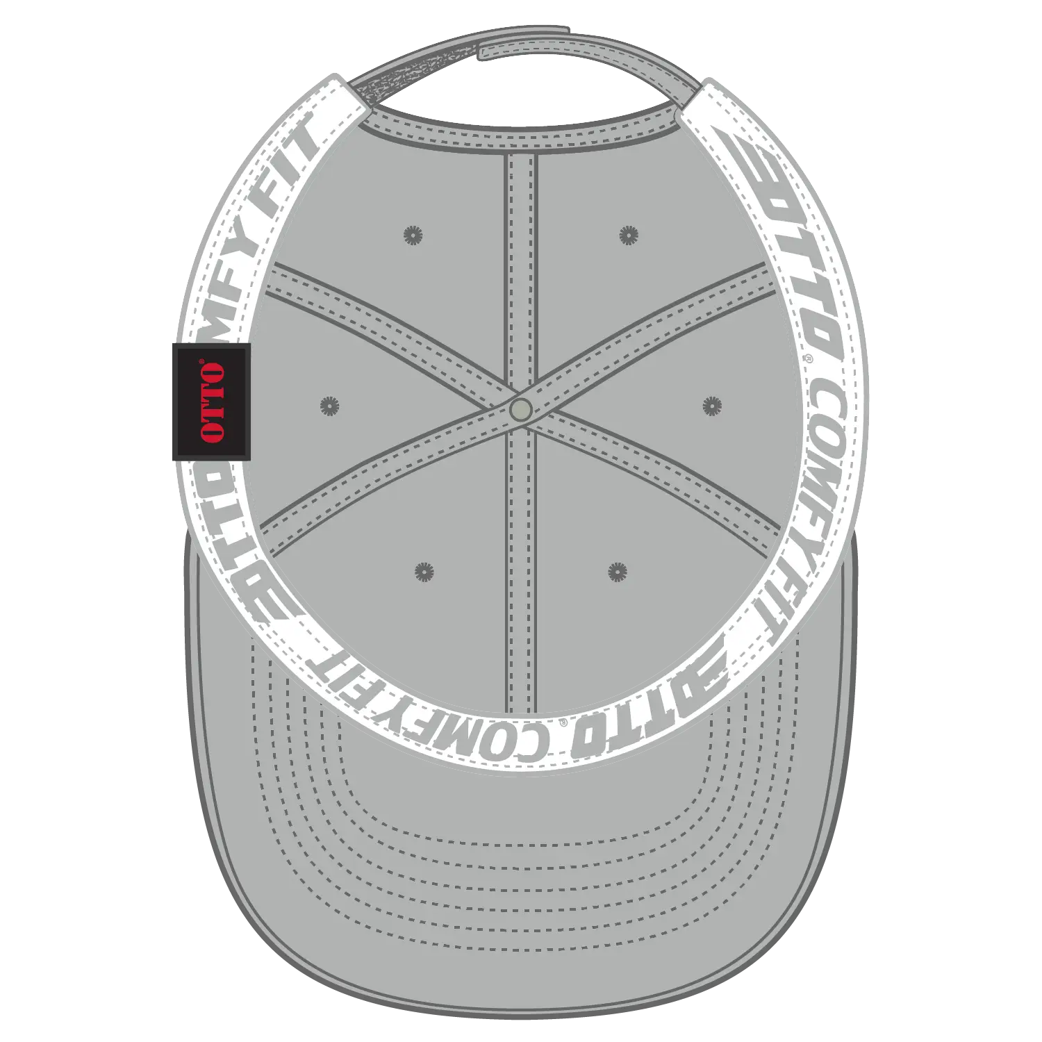 OTTO 19-1227 ’OTTO Comfy Fit’ 6 Panel Low Profile Baseball Cap - Gray - Gray / 6 1/2’’ - 7 5/8’’