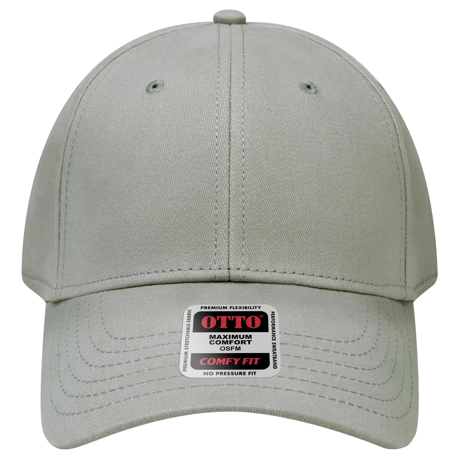 OTTO 19-1227 ’OTTO Comfy Fit’ 6 Panel Low Profile Baseball Cap - Gray - Gray / 6 1/2’’ - 7 5/8’’