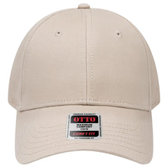 OTTO 19-1227 ’OTTO Comfy Fit’ 6 Panel Low Profile Baseball Cap - Khaki - Khaki / 6 1/2’’ - 7 5/8’’