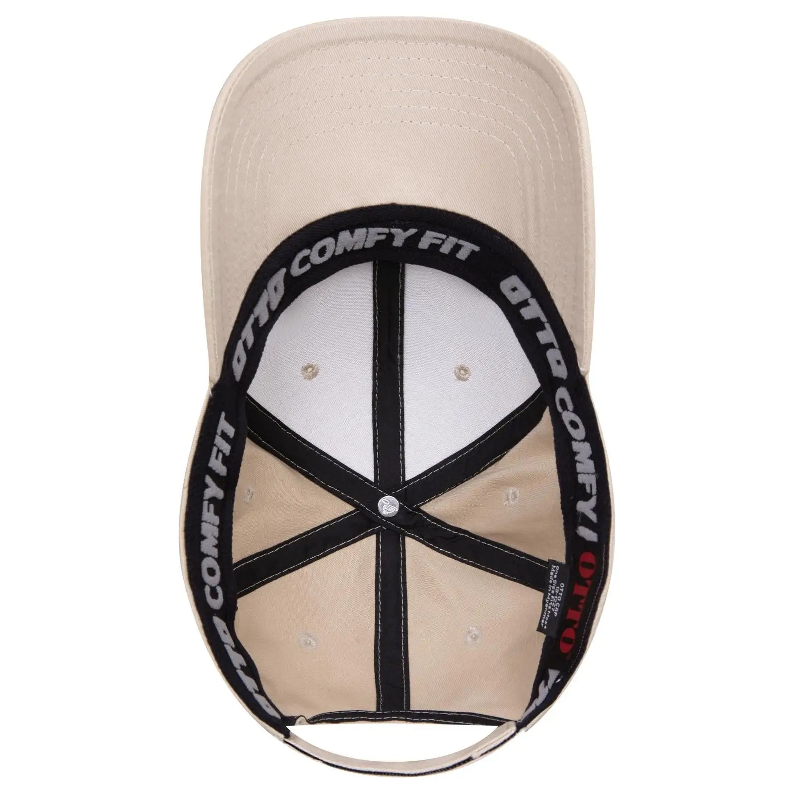OTTO 19-1227 ’OTTO Comfy Fit’ 6 Panel Low Profile Baseball Cap - Khaki - Khaki / 6 1/2’’ - 7 5/8’’